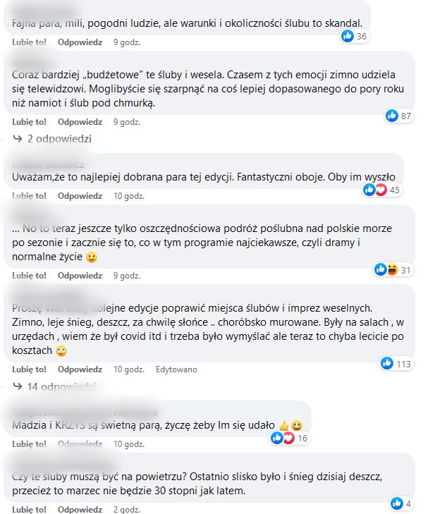 Krytyczne komentarze na temat realizacji programu 

