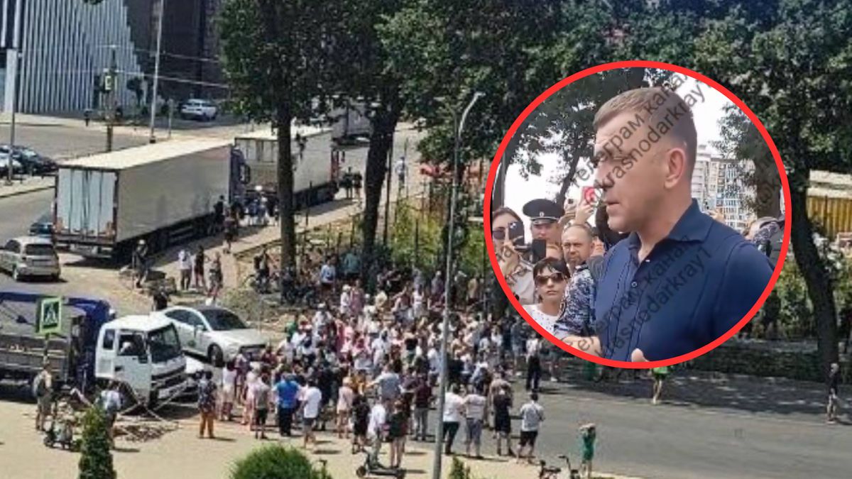 Mieszkańcy Krasnodarska wyszli na ulice. Negocjował z nimi burmistrz miasta