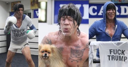 Mickey Rourke "pieprzy Trumpa" (ZDJĘCIA)
