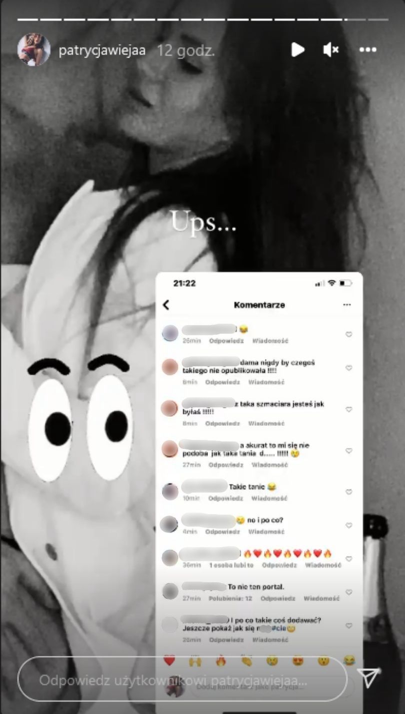 Patrycja Wieja krytykowana za odważne zdjęcie z partnerem