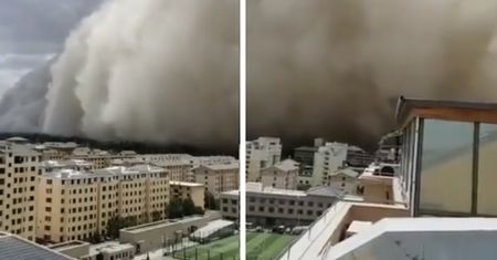 Fala miała 100 metrów wysokości. Przerażające nagranie z Chin