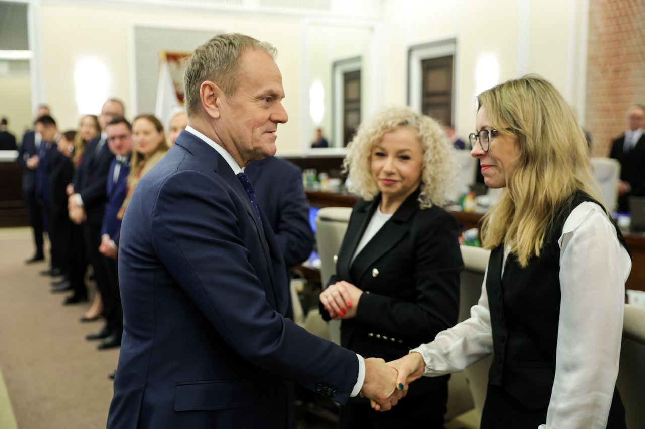 Donald Tusk i Agnieszka Buczyńska