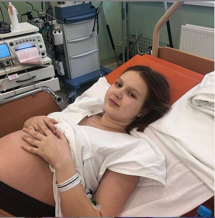 Daria tuż przed porodem