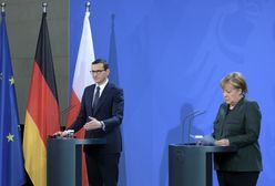 Konferencja Morawieckiego z kanclerz Niemiec. Merkel: Polska znajduje się pod wielką presją