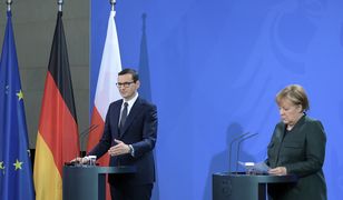 Konferencja Morawieckiego z kanclerz Niemiec. Merkel: Polska znajduje się pod wielką presją