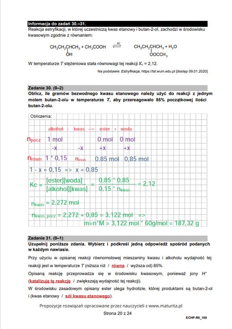 Propozycje rozwiązań opracowane przez nauczycieli z www.maturita.pl