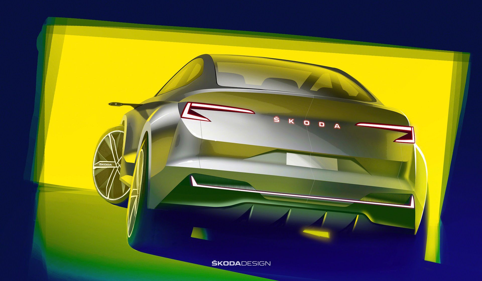 Skoda Vision iV na pierwszych szkicach (fot. Skoda)