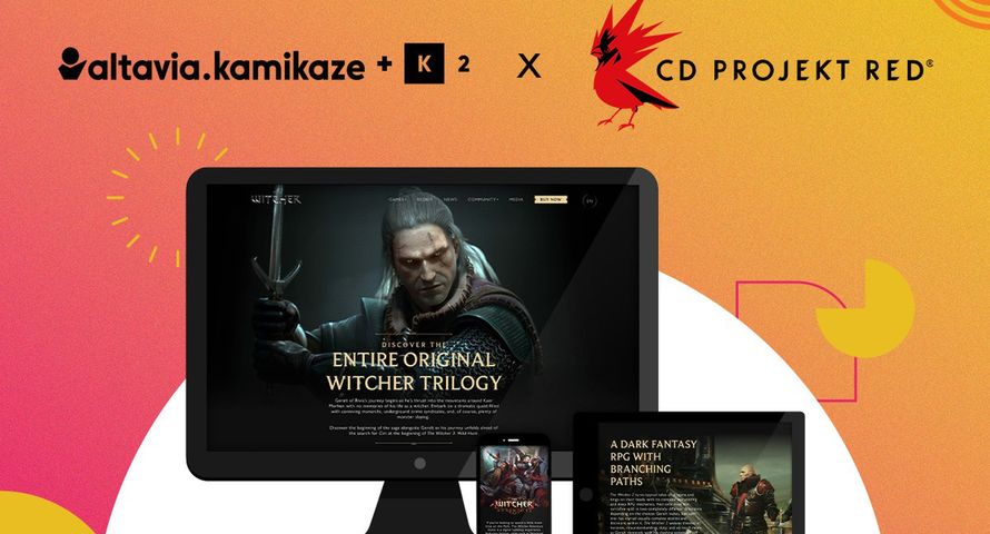 Altavia Kamikaze + K2 z CD Projekt Red odświeżają serwis "Wiedźmina"