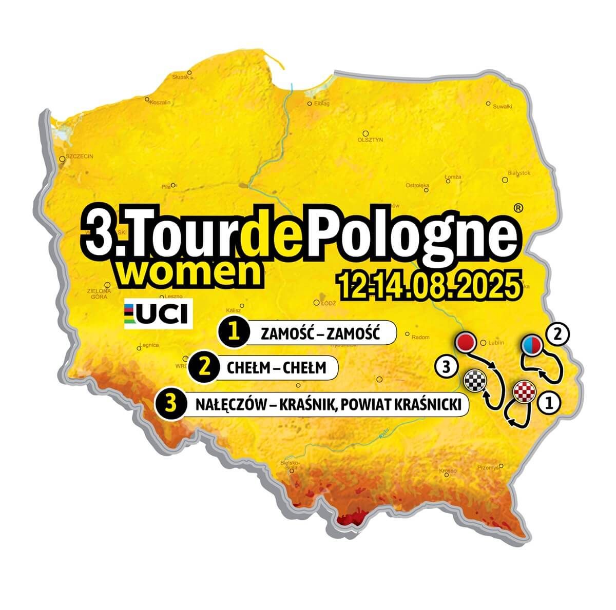 3. Tour de Pologne Women trasa na Lubelszczyźnie