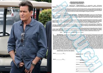 Do sieci trafił... SEKS-KONTRAKT, który Charlie Sheen kazał podpisywać kochankom!