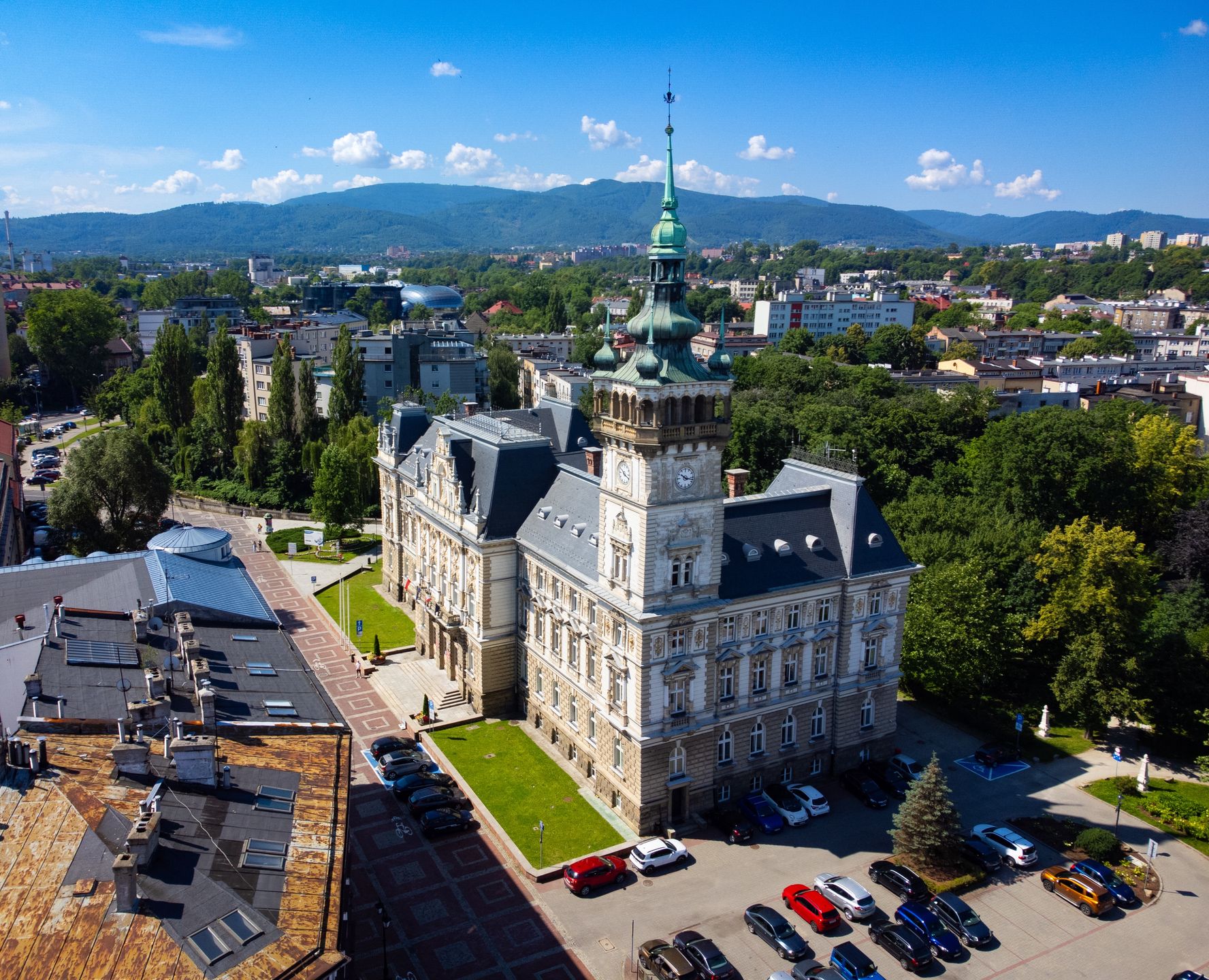 Zabytkowy ratusz w Bielsko-Białej