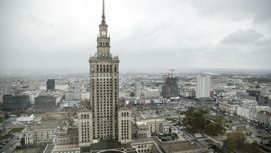 Pałac Kultury i Nauki, gdzie mieści się Cafe Kulturalna