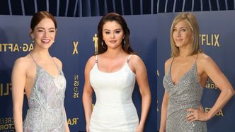 Odpicowane gwiazdy BŁYSZCZĄ na SAG Awards 2024: Emma Stone, Selena Gomez, Jennifer Aniston (ZDJĘCIA)