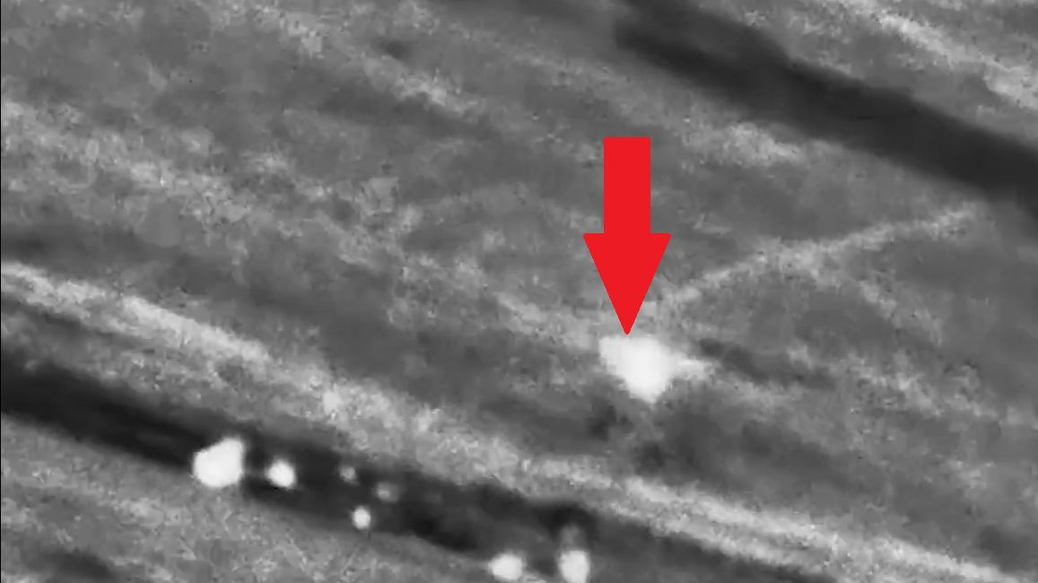 Irański dron tuż przed zestrzeleniem przez Eurofightera.