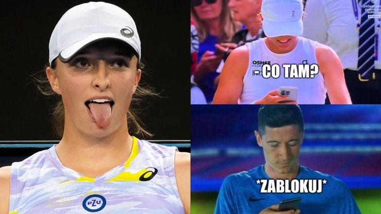 Iga Świątek przekomarza się z Robertem Lewandowskim