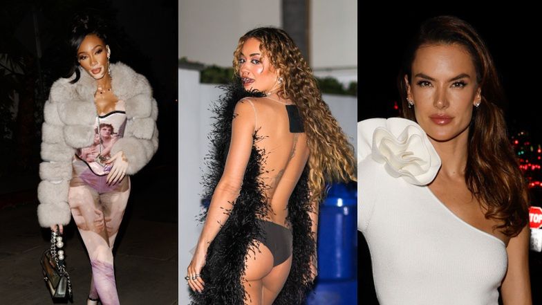 Rita Ora WIETRZY PUPĘ przy śmietniku z okazji 10-lecia kariery muzycznej. Przyszły też Alessandra Ambrosio i Winnie Harlow... (ZDJĘCIA)