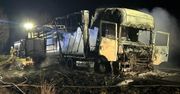 Lubelskie: Pożar ciężarówki na drodze Żerdź - Baranów. Kierowca zdążył uciec