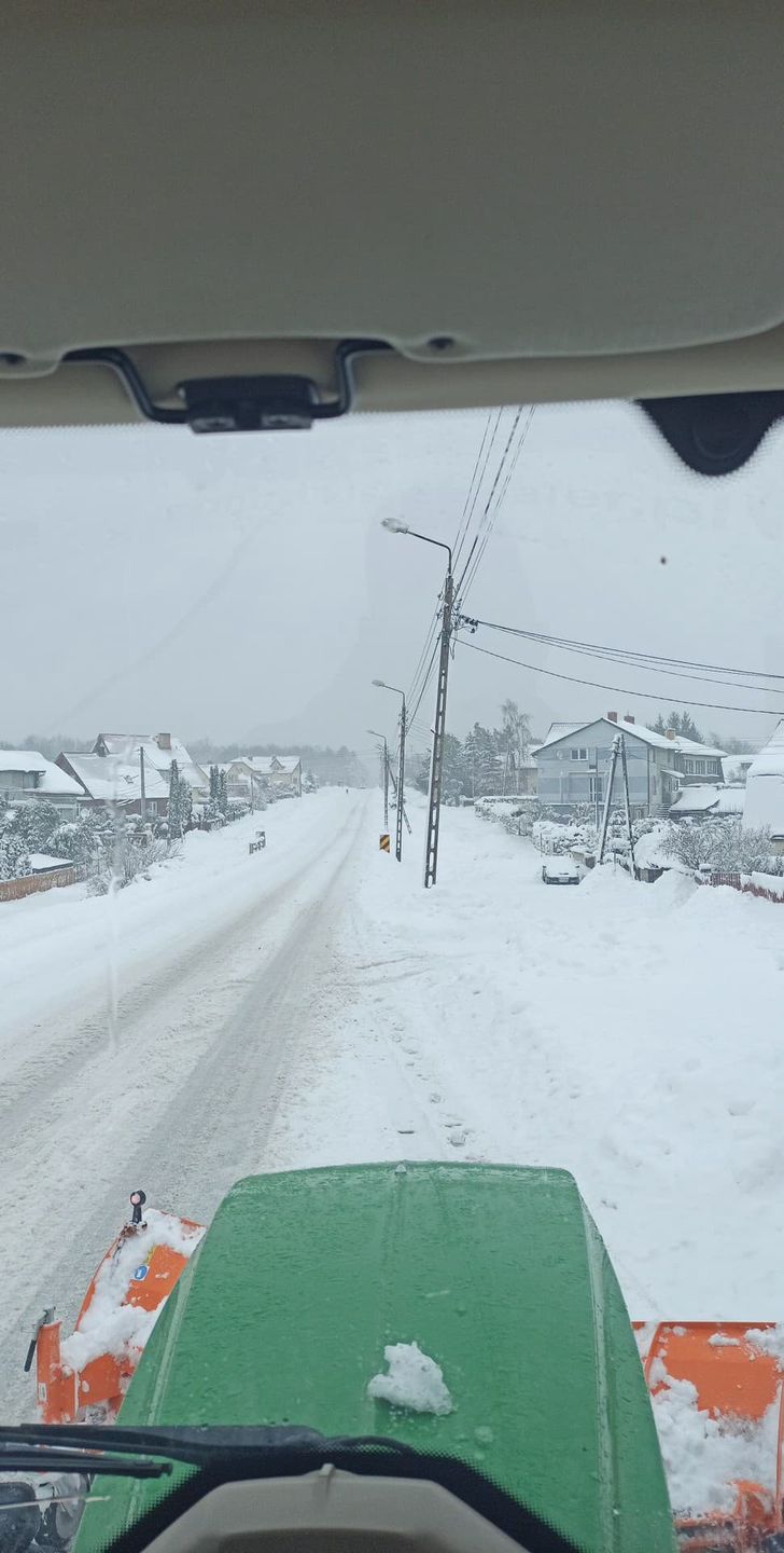 Opady śniegu na Podlasiu