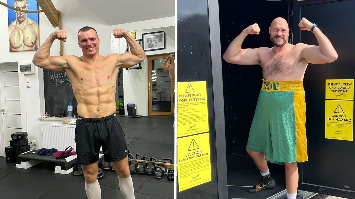 Na zdjęciu od lewej: Mateusz Masternak i Tyson Fury