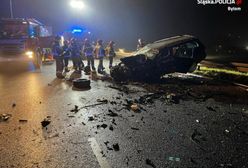 Bytom. Śmiertelny wypadek. W czołowym zderzeniu dwóch aut jedna osoba zginęła, druga trafiła do szpitala