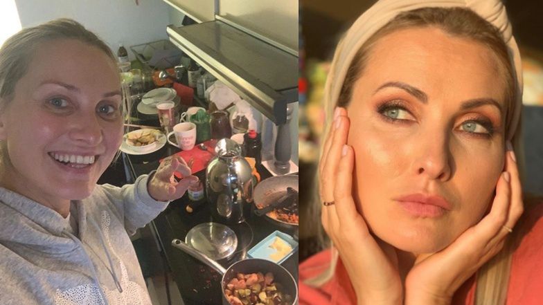 Joanna Moro chwali się bałaganem w kuchni