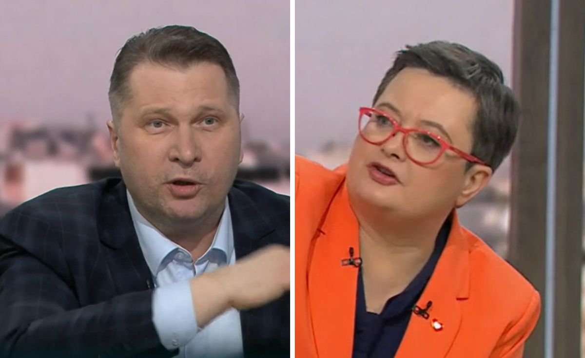 Kłótnia Czarnka i Lubnauer na żywo w Polsat News