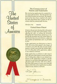 Amerykański dokument patentowy