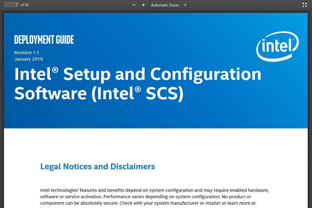 "No product or component can be absolutely secure". Oj tak. (fot. Intel SCS)