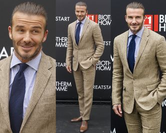 Ulizany David Beckham pozuje z kosmetykami (ZDJĘCIA)