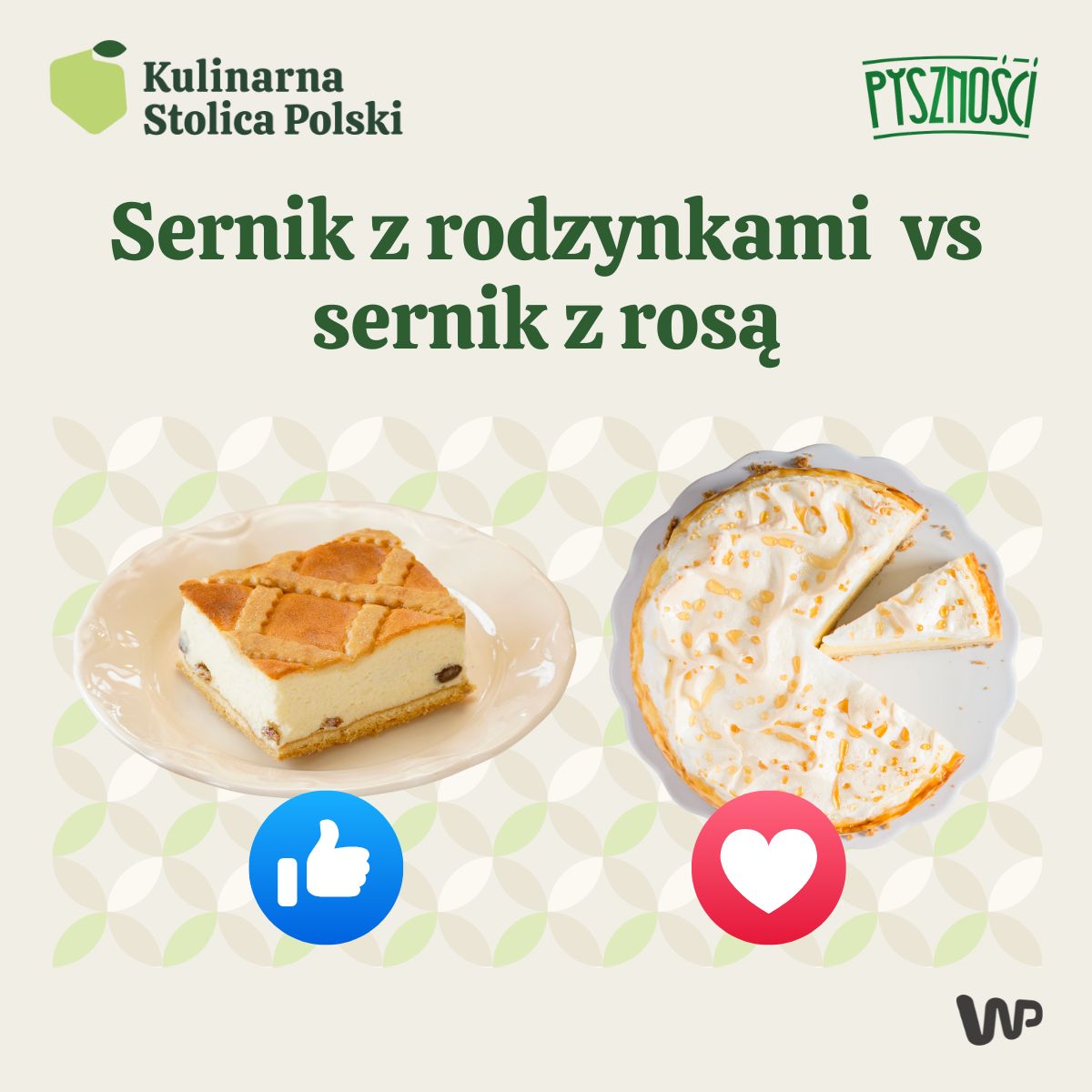 Kolaż Kulinarna Stolica Polski - sernik w dwóch wersjach