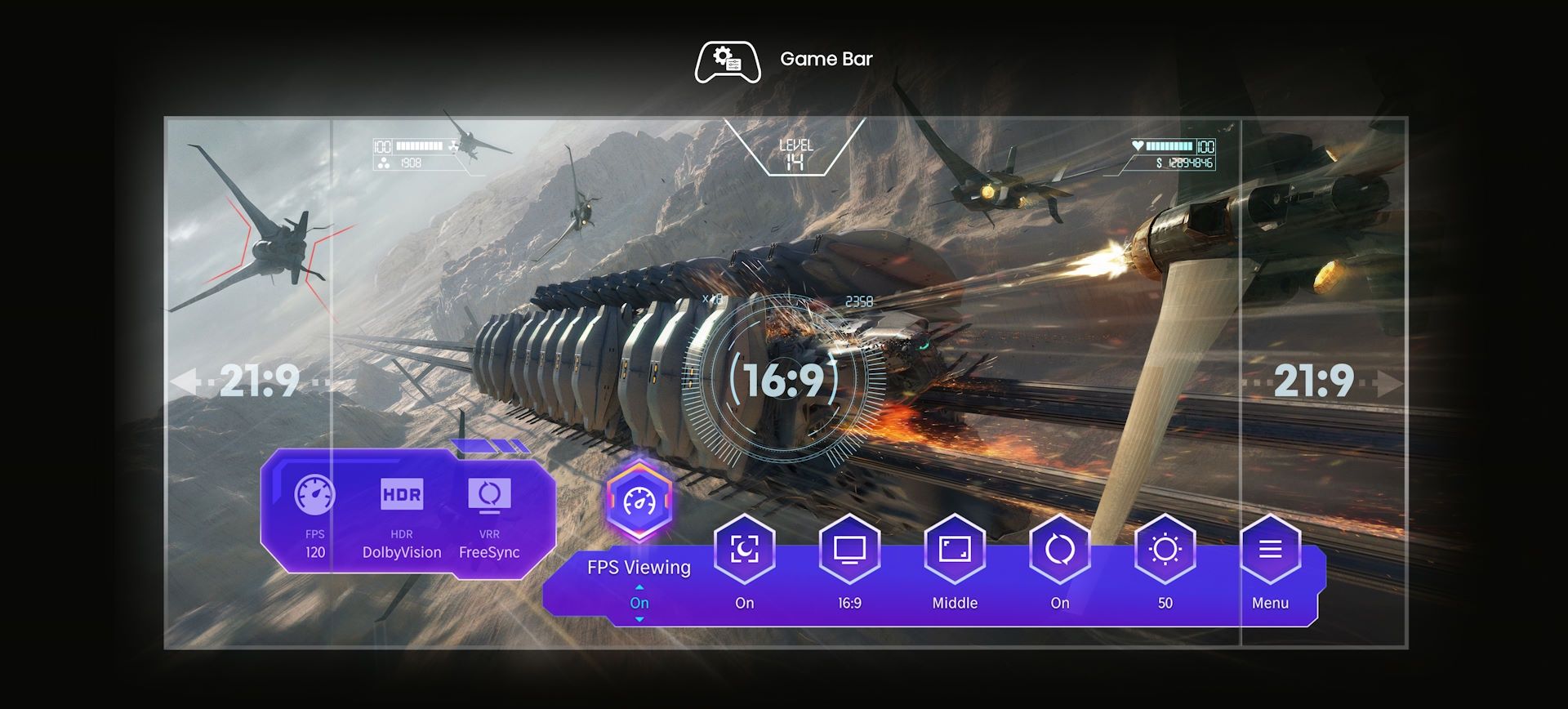 Hisense ULED 65U8KQ - game bar