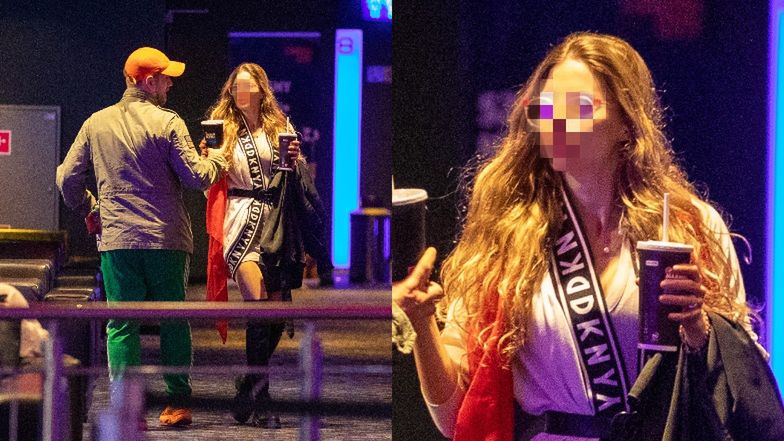 Antek Królikowski z ukochaną w kinie