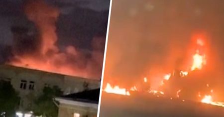 Nocne eksplozje w Rosji. Kule ognia nad lotniskiem w Pskowie