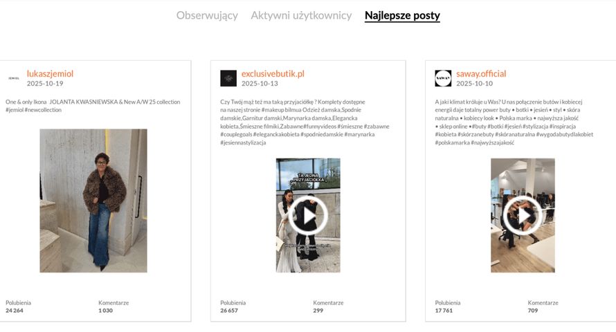 Gwiazdy napędzają wyniki na Instagramie. Te profile są najpopularniejsze w Polsce