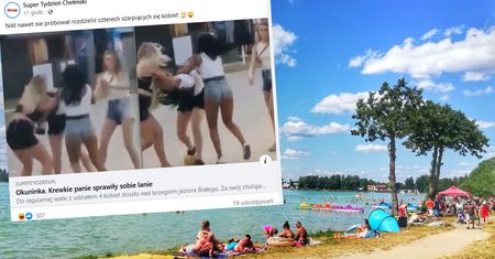 Rozróba w Okunince. Trzy młode kobiety zatrzymane nad jeziorem Białym