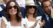 Ciężarna Pippa Middleton ekscytuje się tenisem na Wimbledonie (ZDJĘCIA)