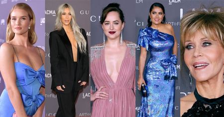 Tłum gwiazd na gali LACMA: Kim Kardashian, Jane Fonda, Salma Hayek, Dakota Johnson... (ZDJĘCIA)