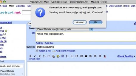 Upewnij się, że wysyłasz wiadomość z odpowiedniego adresu e-mail 1