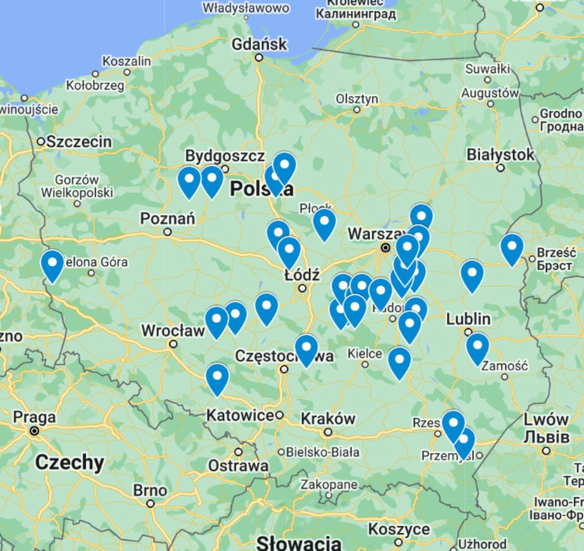 34 nowe miasta na mapie Polski.