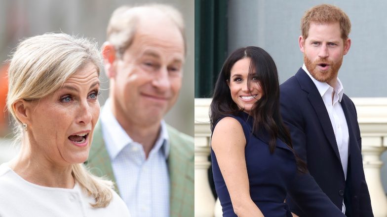 Książę Edward; hrabina Zofia; Meghan Markle; książę Harry