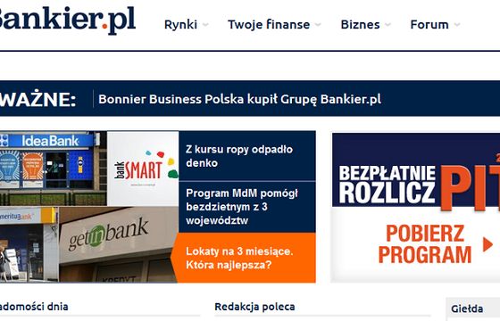 Bonnier Business Polska przejmuje Grupę Bankier.pl