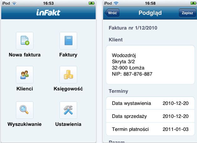 Aplikacja InFakt pomoże ci wystawiać faktury na iPhonie 1