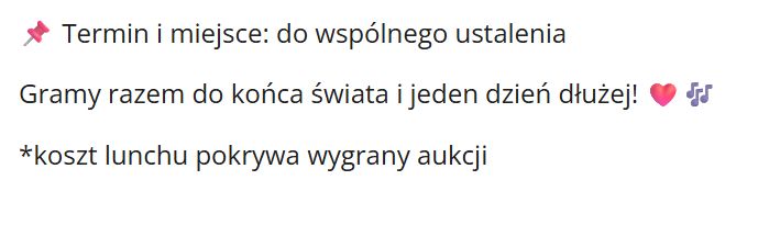 Fragment aukcji Paulony Porzucek