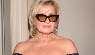 Ewa Kasprzyk cała na czarno. Zaszalała z dekoltem