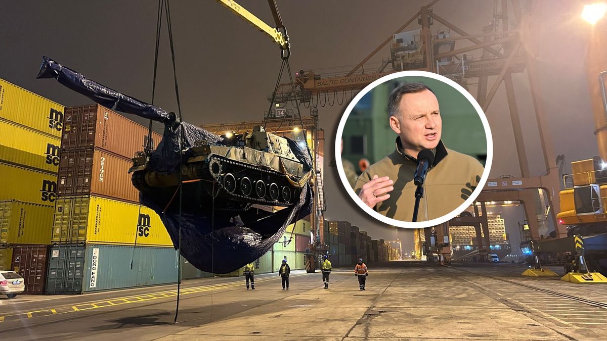 Na zdjęciu czołg K2 i Andrzej Duda