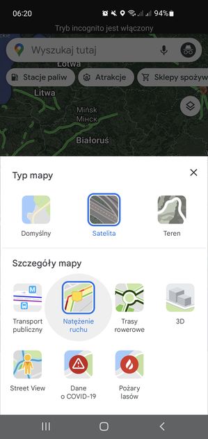 Wyłączone informacje o ruchu w Mapach Google na terenie Ukrainy