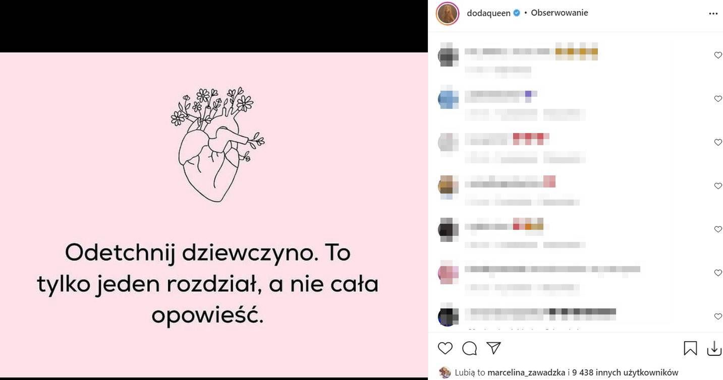 Doda opublikowała wymowną grafikę