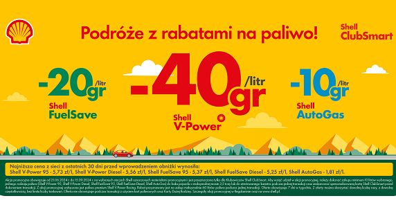 Shell na wakacje obniża ceny paliw nawet o 40 groszy