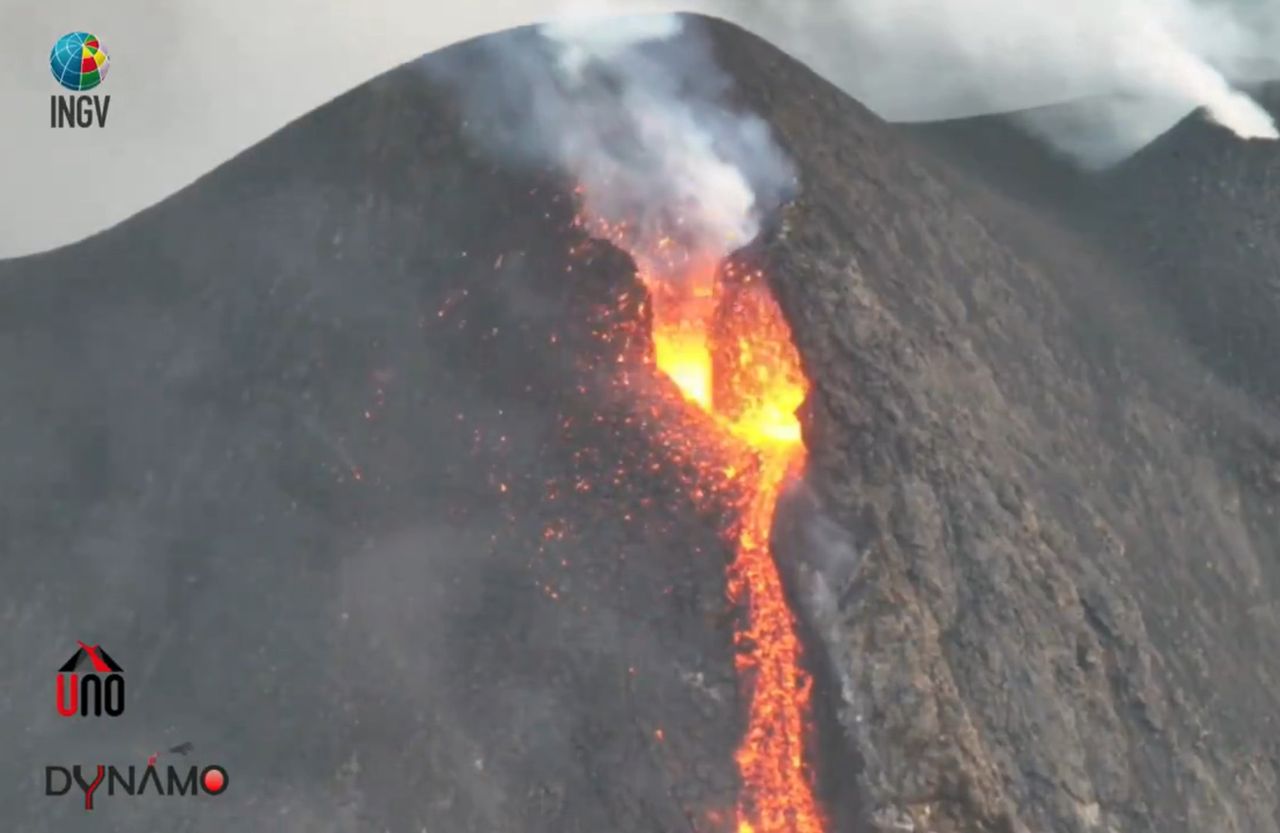 Stromboli volcano erupts, spewing lava and creating landslides