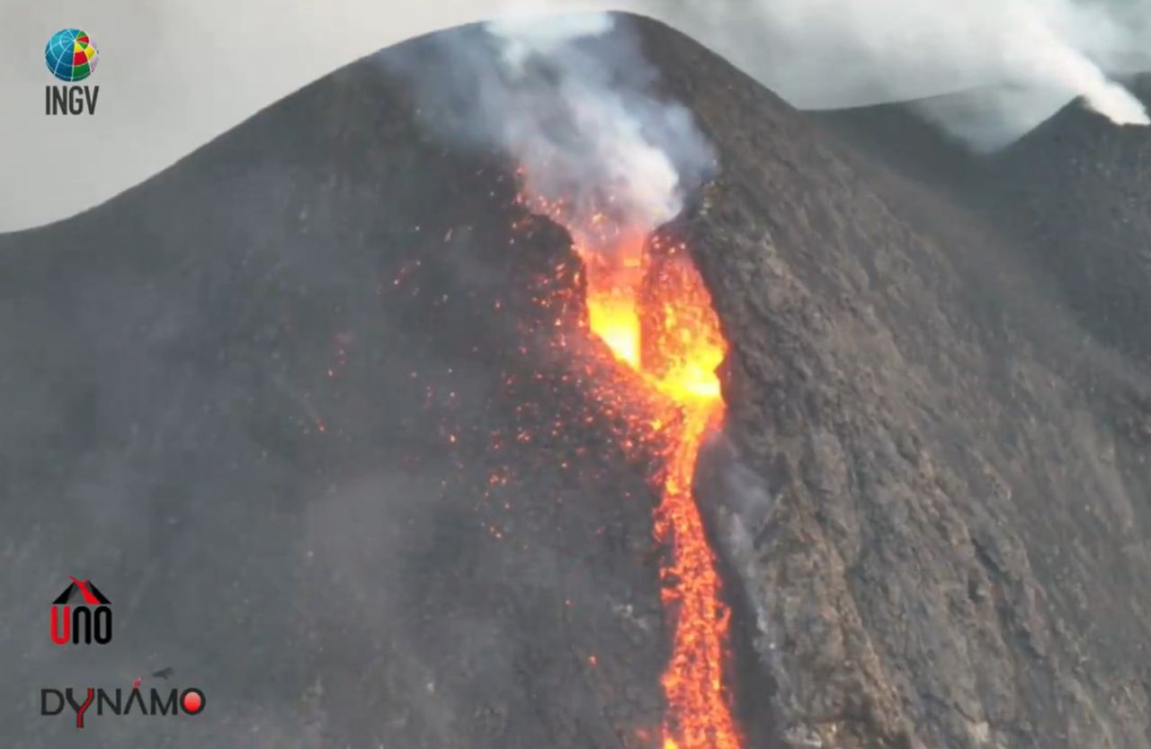 The volcano located on the Italian island of Stromboli is more active.